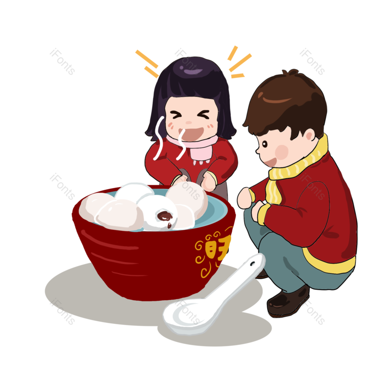 中国风图片,元宵节元素,美食PNG,汤圆免抠素材